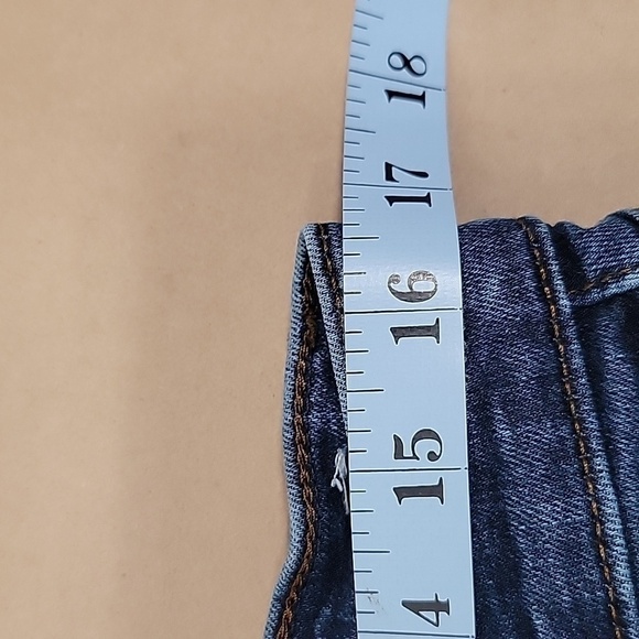 LOFT Size 31 / 12 Dark Wash Skinny Denim High Rise Ankle Snap Jeans - Picture 4 of 15